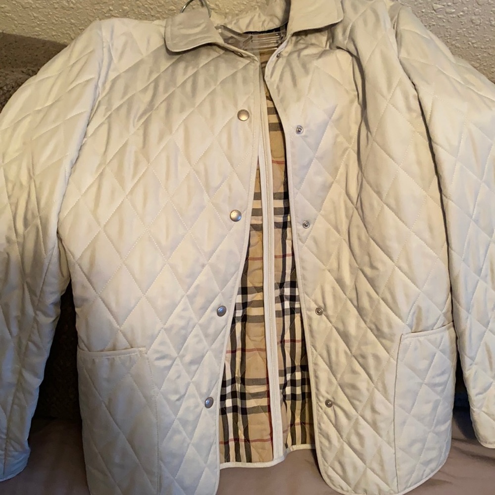 Burberry coat in pretty light blue color